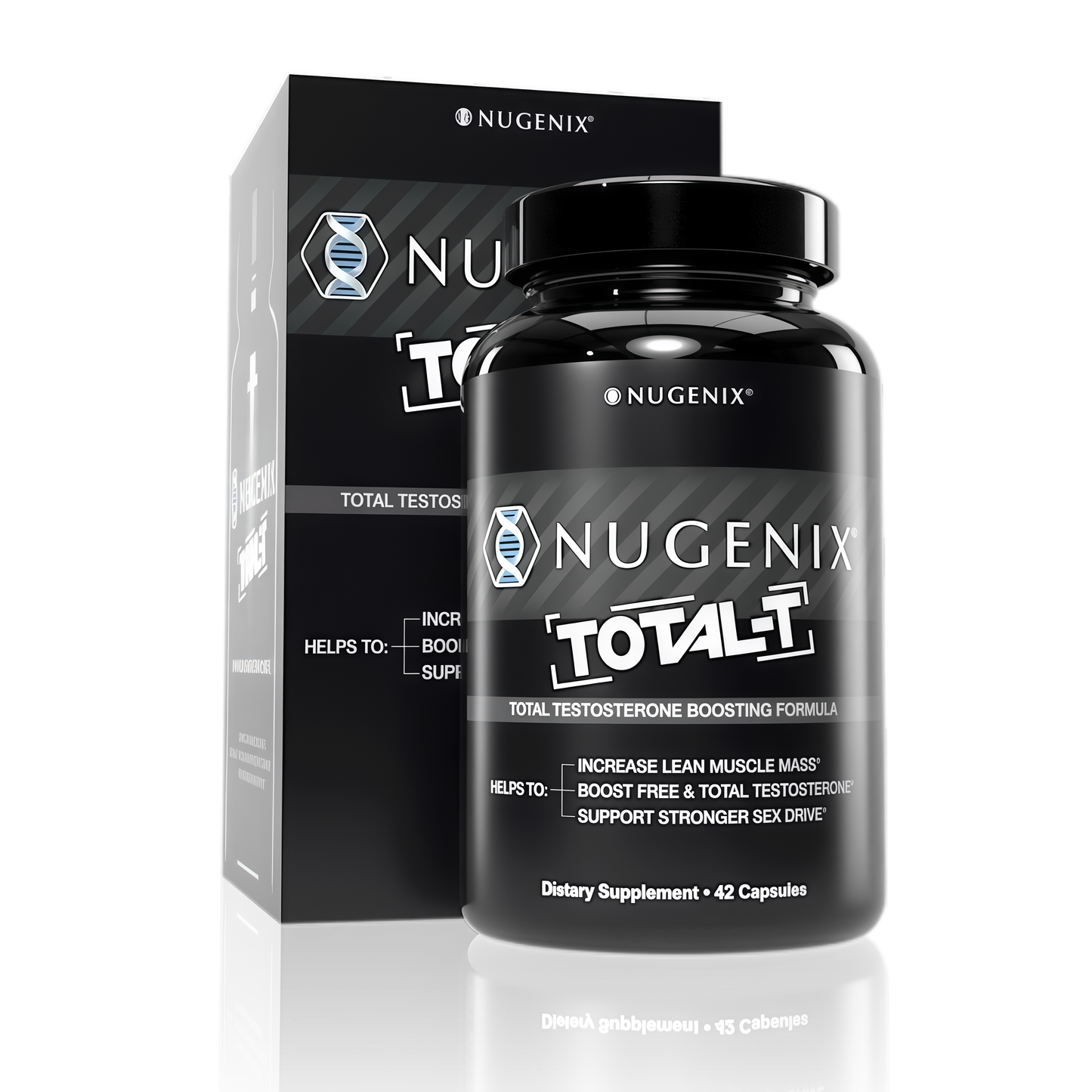 Nugenix Total-T, Free and Total Testosterone Booster Supplement for Men, 90 Count